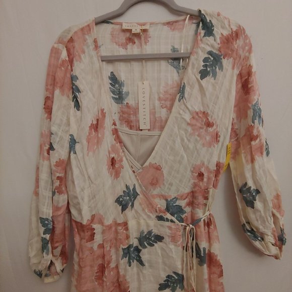 NWT Lovestich floral boho wrap with autumn colors amd slip dress Medium - Picture 2 of 16